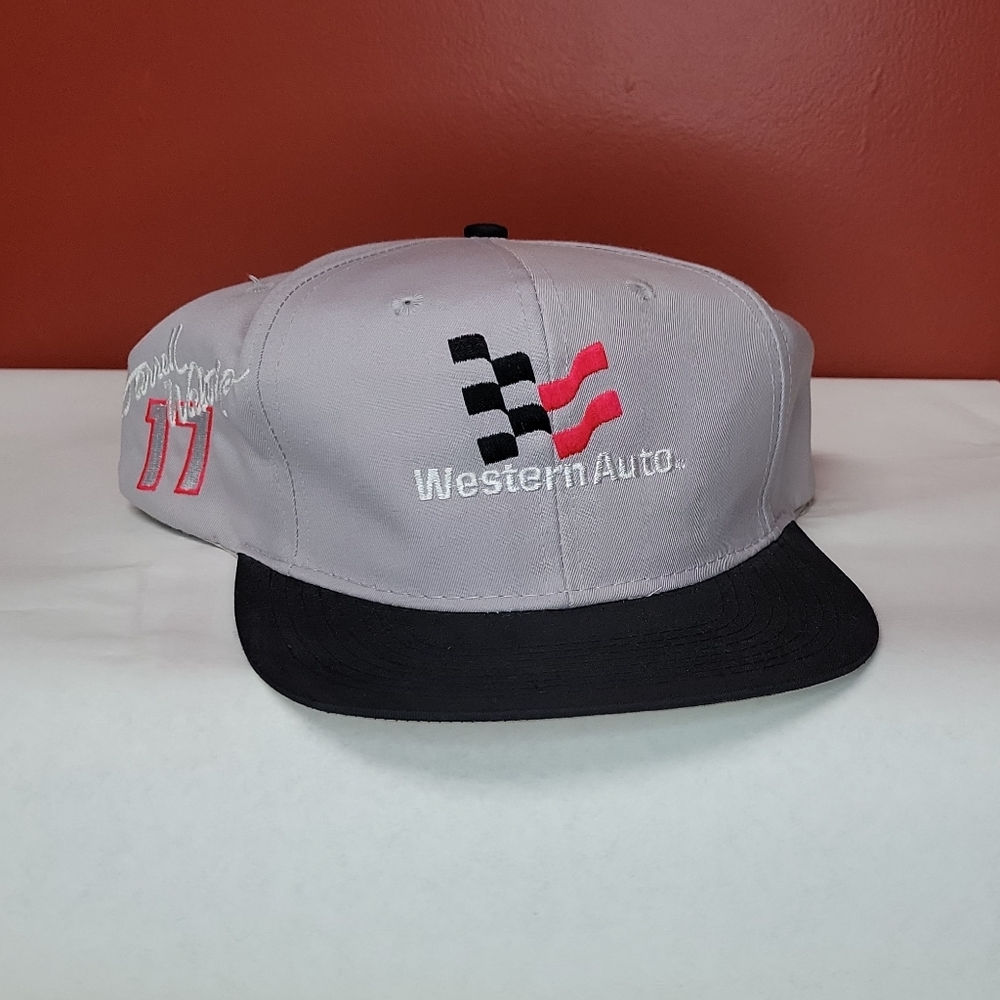 VTG NASCAR Western Auto Racing #17 Darrell Waltrip gray Snapback Hat/Cap NWOT